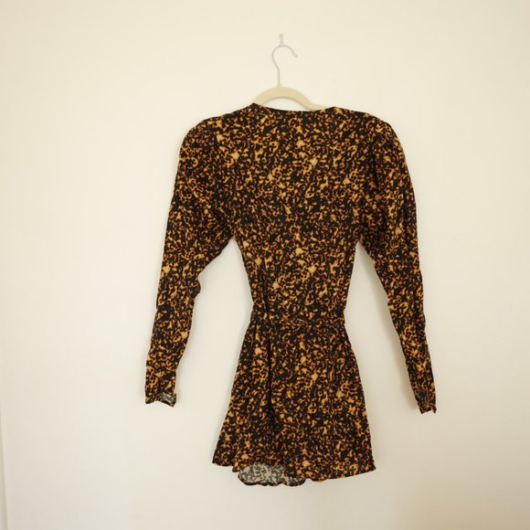 WeWoreWhat Blanca Tortoiseshell Wrap Dress small - Picture 9 of 9